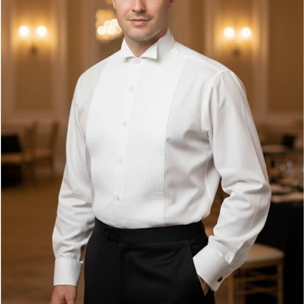 "Fashion Gear" Men's Wingtip Tux Shirt - Size XL